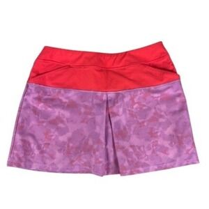 Adidas Golf Skort Pink Purple Camo Pleated Athletic Skirt Small